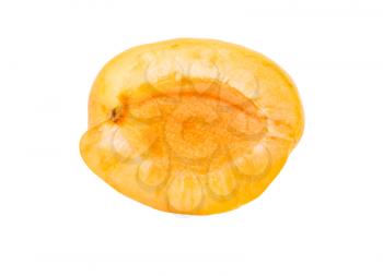 yellow apricots on a white background