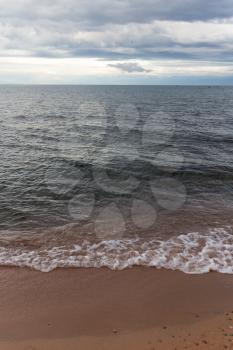 cloudy weather on the sea as background