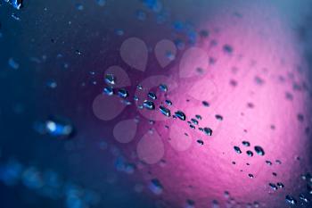 water drops on a pink background