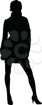 Royalty Free Clipart Image of Female Silhouette
