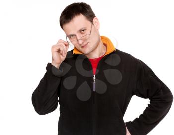Royalty Free Photo of a Man Wearing Glasses