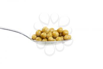 Royalty Free Photo of a Spoonful of Peas