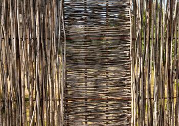 Royalty Free Photo of a Woven Fence