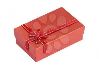 red gift box isolated on white background