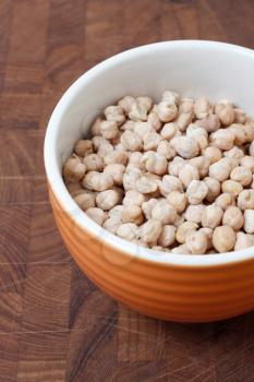 Royalty Free Photo of a Bowl of Organic Chickpeas