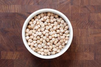 Royalty Free Photo of a Bowl of Organic Chickpeas
