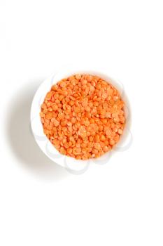 Royalty Free Photo of a Bowl of Red Lentils