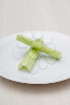 Royalty Free Photo of Celery on a Plate