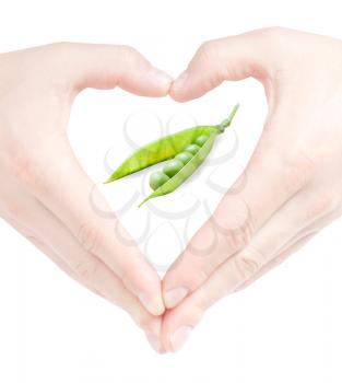 Healthy eating with heart and peapod