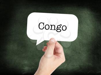 Congo written on a speechbubble