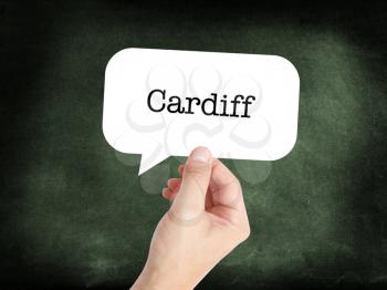 Cardiff written in a speech bubble