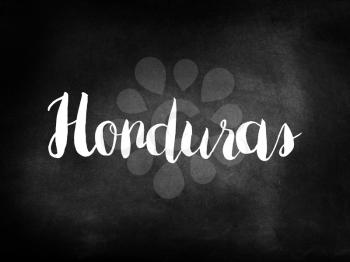 Honduras written on a blackboard