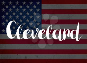 Cleveland written with hand-written letters