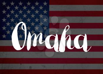 Omaha written with hand-written letters