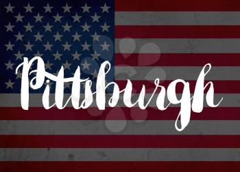 Pittsburgh written with hand-written letters