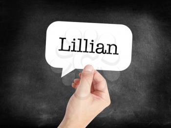 Lillian written in a speechbubble 