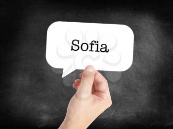 Sofia written in a speechbubble 