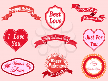 the collection of valentine's day labels for valentine's design