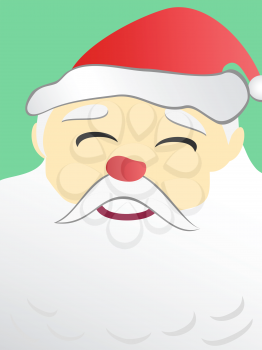 the background of Santa Claus portrait with beard and copy space