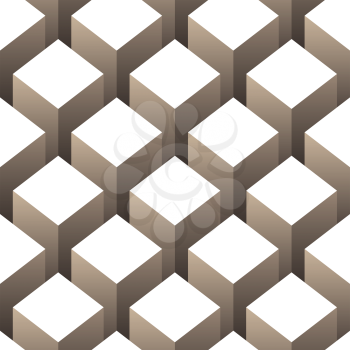 Royalty Free Clipart Image of a 3D Square Pattern