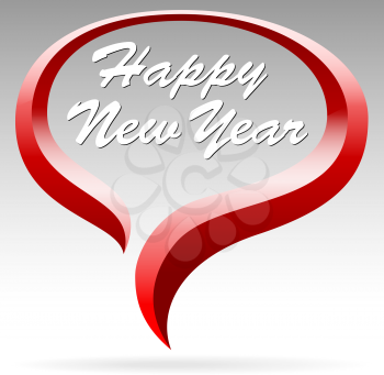 Royalty Free Clipart Image of a Happy New Year Design