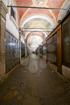 Venice Italy Rialto arch ceiling fresco dettails 