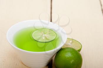 fresh and healthy green lime lemonade macro closeup 