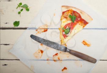 Italian traditional pizza Margherita tomato mozzarella and basil