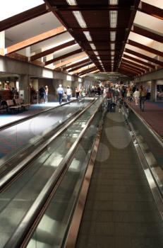 Royalty Free Photo of a Walkway at an Airport