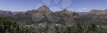 Royalty Free Photo of Sedona from the airport. This is a gigantic panoramic