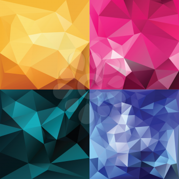 Abstract Geometric backgrounds. Polygonal vector backgrounds.