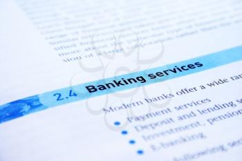 Royalty Free Photo of a Banking and Finance Document