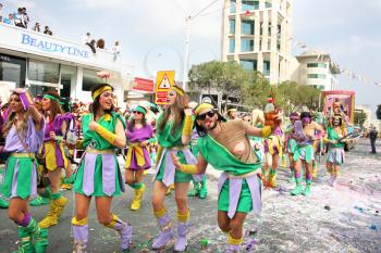 Royalty Free Photo of People in a Carnival Parade