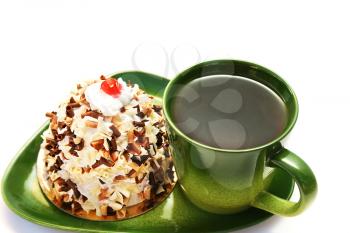 Royalty Free Photo of a Cup of Tea and Cake