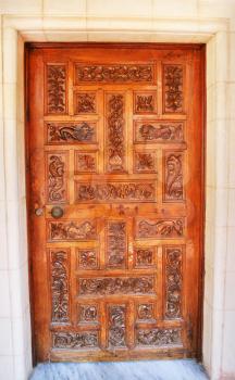 Royalty Free Photo of a Door of the Kykkos Monastery in Cyprus