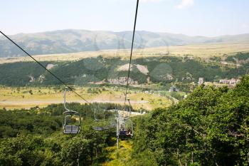 Royalty Free Photo of a Ropeway in Jermuk, Armania