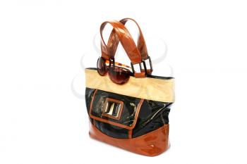Royalty Free Photo of a Purse and Sunglasses
