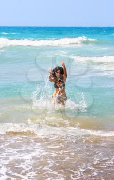 Royalty Free Photo of a Woman in the Sea