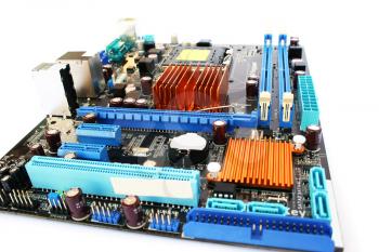 Royalty Free Photo of a Computer Motherboard