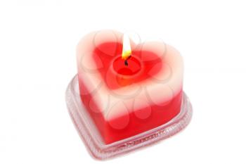 Royalty Free Photo of a Heart Candle