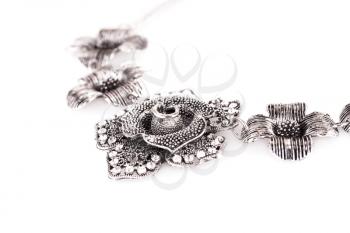 Ancient style necklace isolated on a white background.