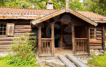 Traditional old wooden house in Oslo, Norway.