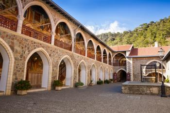 The Holy Monastery of the Virgin of Kykkos in Troodos mountains, Cyprus.