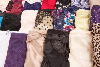 Colorful stylish panties closeup picture.