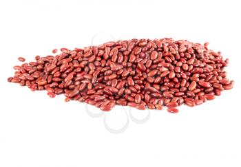The heap of the red kidney beans isolated on a white background.