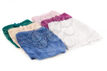 Colorful panties isolated on white background.