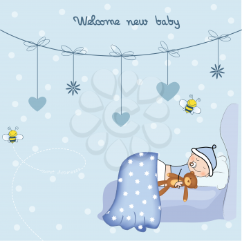 Royalty Free Clipart Image of a Birth Announcement