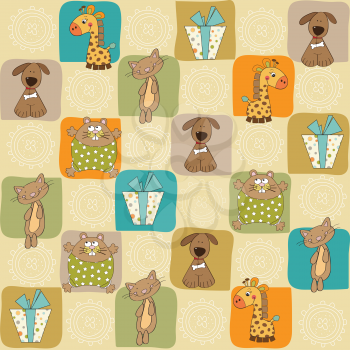Royalty Free Clipart Image of an Animal Background