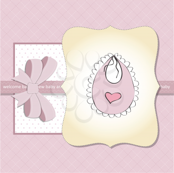 new baby girl announcement card, in vector format