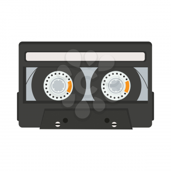 cassette tape isolated on white background, vector illustration